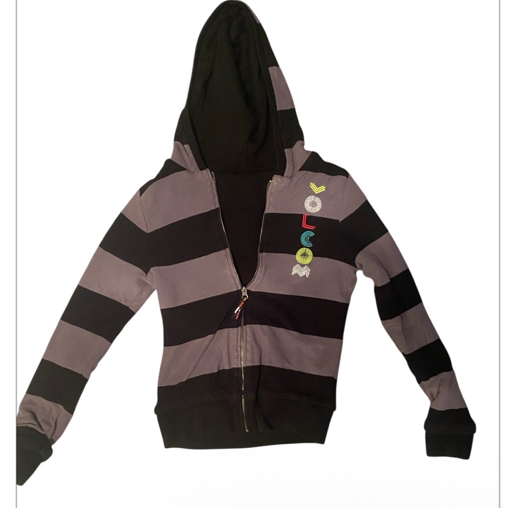 Reversible volcom zip up sweater